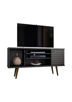 Best Sale 👍 Manhattan Comfort Liberty 53.14" Mid-Century Modern TV Stand in Black 🎁