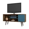 Buy ✔️ Manhattan Comfort Liberty 53.14" Mid-Century Modern TV Stand in Rustic Brown and Aqua Blue 😍 -Manhattan Comfort Online Shop Belk 2615
