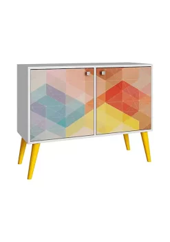 Deals 🛒 Manhattan Comfort Avesta Double Side Table 2.0 in White, Stamp and Yellow 🌟