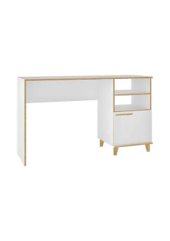 Coupon 🔥 Manhattan Comfort Minetta Office Desk in White 🧨
