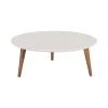 Budget 🌟 Manhattan Comfort Moore 23.62" Round Low Coffee Table in Off White 🎁 -Manhattan Comfort Online Shop Belk 2634