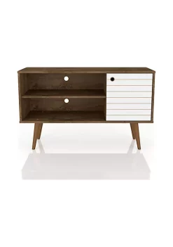 Cheap 🥰 Manhattan Comfort Liberty 42.52" TV Stand in Rustic Brown and White 👏