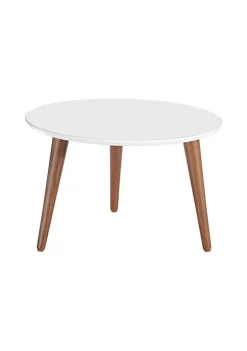 Cheapest 🎉 Manhattan Comfort Moore 23.62" Round Mid-High Coffee Table in White Gloss 🎁