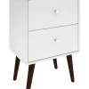 Coupon 🎉 Manhattan Comfort Liberty Mid-Century Modern Nightstand 2.0 in White 🥰 -Manhattan Comfort Online Shop Belk 2666