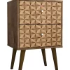 Budget 🤩 Manhattan Comfort Liberty Nightstand 2.0 in Rustic Brown and 3D Brown Prints ❤️ -Manhattan Comfort Online Shop Belk 2680