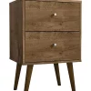 Deals 🔔 Manhattan Comfort Liberty Nightstand 2.0 in Rustic Brown 😉 -Manhattan Comfort Online Shop Belk 2682