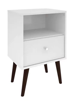 Cheap 🌟 Manhattan Comfort Liberty Mid-Century Modern Nightstand 1.0 in White 🥰