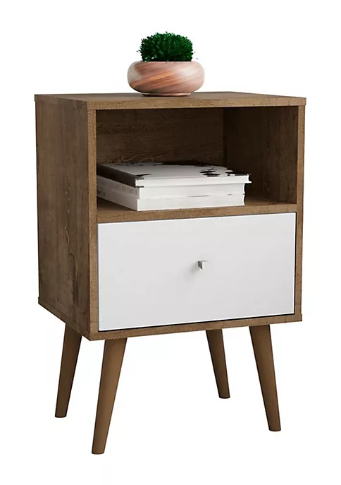 Cheap ๐ Manhattan Comfort Liberty Nightstand 1.0 in Rustic Brown and White ๐ฏ 3 Cheap ๐ Manhattan Comfort Liberty Nightstand 1.0 in Rustic Brown and White ๐ฏ - Image 2