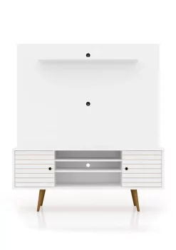 Best Pirce ๐ Manhattan Comfort 63 Inch Rustic Brown and White Liberty Freestanding Entertainment Center ๐