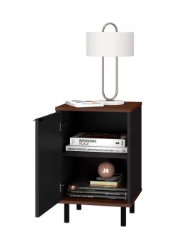Outlet 💯 Manhattan Comfort Mosholu Nut Nightstand 🧨