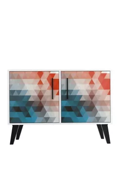 Promo 🔥 Manhattan Comfort White Marble Amsterdam Double Side Table 2.0 😍 -Manhattan Comfort Online Shop Belk 434