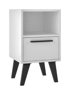 Discount 😍 Manhattan Comfort White Marble Amsterdam Nightstand 1.0 ❤️ -Manhattan Comfort Online Shop Belk 453