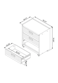 New 👍 Manhattan Comfort Fortress 31.5" Mobile Garage Chest with Drawers 🌟 -Manhattan Comfort Online Shop Belk 498