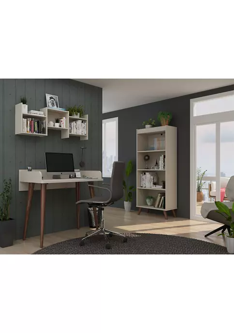 Flash Sale 💯 Manhattan Comfort Hampton 3-Piece Home Basic Office Set in White ⭐ 4 Flash Sale 💯 Manhattan Comfort Hampton 3-Piece Home Basic Office Set in White ⭐ - Image 2