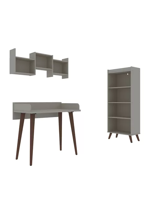 Flash Sale 💯 Manhattan Comfort Hampton 3-Piece Home Basic Office Set in White ⭐ 5 Flash Sale 💯 Manhattan Comfort Hampton 3-Piece Home Basic Office Set in White ⭐ - Image 3