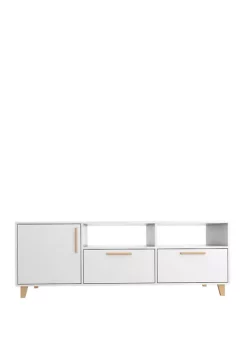 Promo ๐ Manhattan Comfort 53.15 Inch White Herald TV Stand ๐งจ