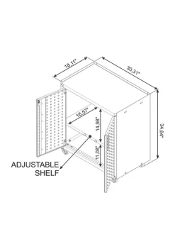 Outlet 🔥 Manhattan Comfort Fortress 31.5" Mobile Garage Cabinet with Shelves 🛒 -Manhattan Comfort Online Shop Belk 655