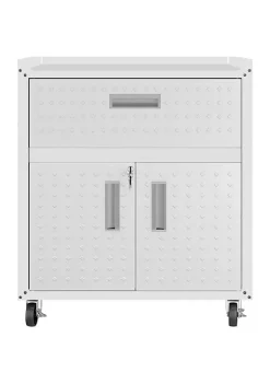 Buy 🎁 Manhattan Comfort Fortress 31.5" Mobile Garage Cabinet with Drawer and Shelves 🥰