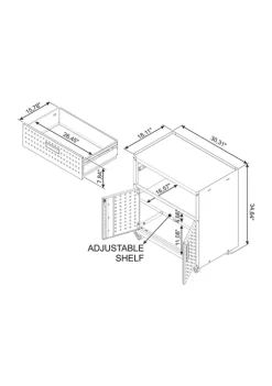 Buy 🎁 Manhattan Comfort Fortress 31.5" Mobile Garage Cabinet with Drawer and Shelves 🥰 -Manhattan Comfort Online Shop Belk 698