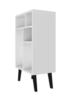 Promo 👍 Manhattan Comfort Warren Low Bookcase with Feet 🎉 -Manhattan Comfort Online Shop Belk 763
