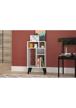 Promo 👍 Manhattan Comfort Warren Low Bookcase with Feet 🎉 -Manhattan Comfort Online Shop Belk 764