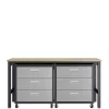 Best Sale 🌟 Manhattan Comfort Fortress 3 Piece Mobile Garage Cabinet Chests and Worktable 6.0 👍 -Manhattan Comfort Online Shop Belk 869