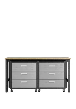 Best Sale 🌟 Manhattan Comfort Fortress 3 Piece Mobile Garage Cabinet Chests and Worktable 6.0 👍 -Manhattan Comfort Online Shop Belk 871