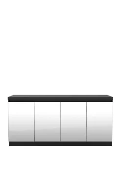 Best Sale 💯 Manhattan Comfort 62.99 Inch Viennese Buffet Cabinet with Mirrors 😉