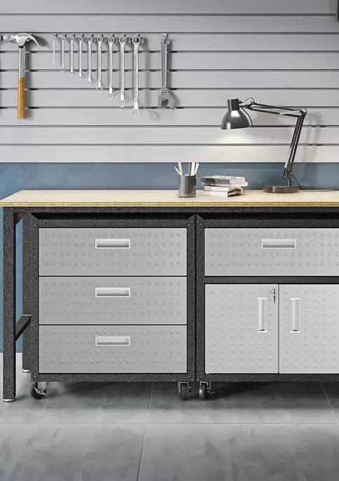 Top 10 💯 Manhattan Comfort 3 Piece Gray Fortress Mobile Garage Cabinet and Worktable 5.0 👏 4 Top 10 💯 Manhattan Comfort 3 Piece Gray Fortress Mobile Garage Cabinet and Worktable 5.0 👏 - Image 2