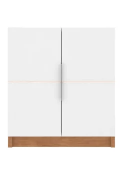 Best Sale ✔️ Manhattan Comfort Cornelia Cabinet in White/Nature 💯 -Manhattan Comfort Online Shop Belk 994